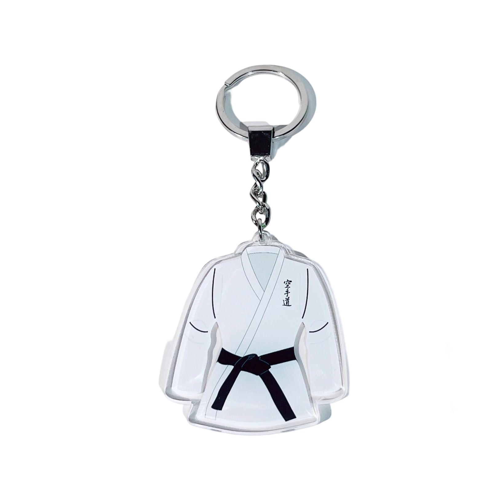 Shurhome Premium Acrylic Martial Arts Uniform Keyring Gym Enthusiasts Karate Theme Decoration for Keys Belts Keychain Pendant