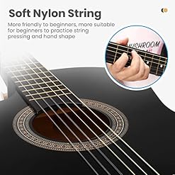 Moukey Guitare acoustique gaucher 4/4 taille pour débutants enfants adultes et adultes – Guitare acoustique classique de… - Les Beatles, Paul McCartney, John Lennon, RIngo Starr, George Harrison Moukey Guitare acoustique gaucher 4/4 taille pour débutants enfants adultes et adultes - Guitare acoustique classique de… – Image 6