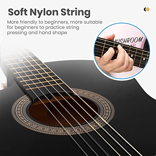 Moukey Guitare acoustique gaucher 4/4 taille pour débutants enfants adultes et adultes – Guitare acoustique classique de… - Les Beatles, Paul McCartney, John Lennon, RIngo Starr, George Harrison Moukey Guitare acoustique gaucher 4/4 taille pour débutants enfants adultes et adultes - Guitare acoustique classique de… – Image 7