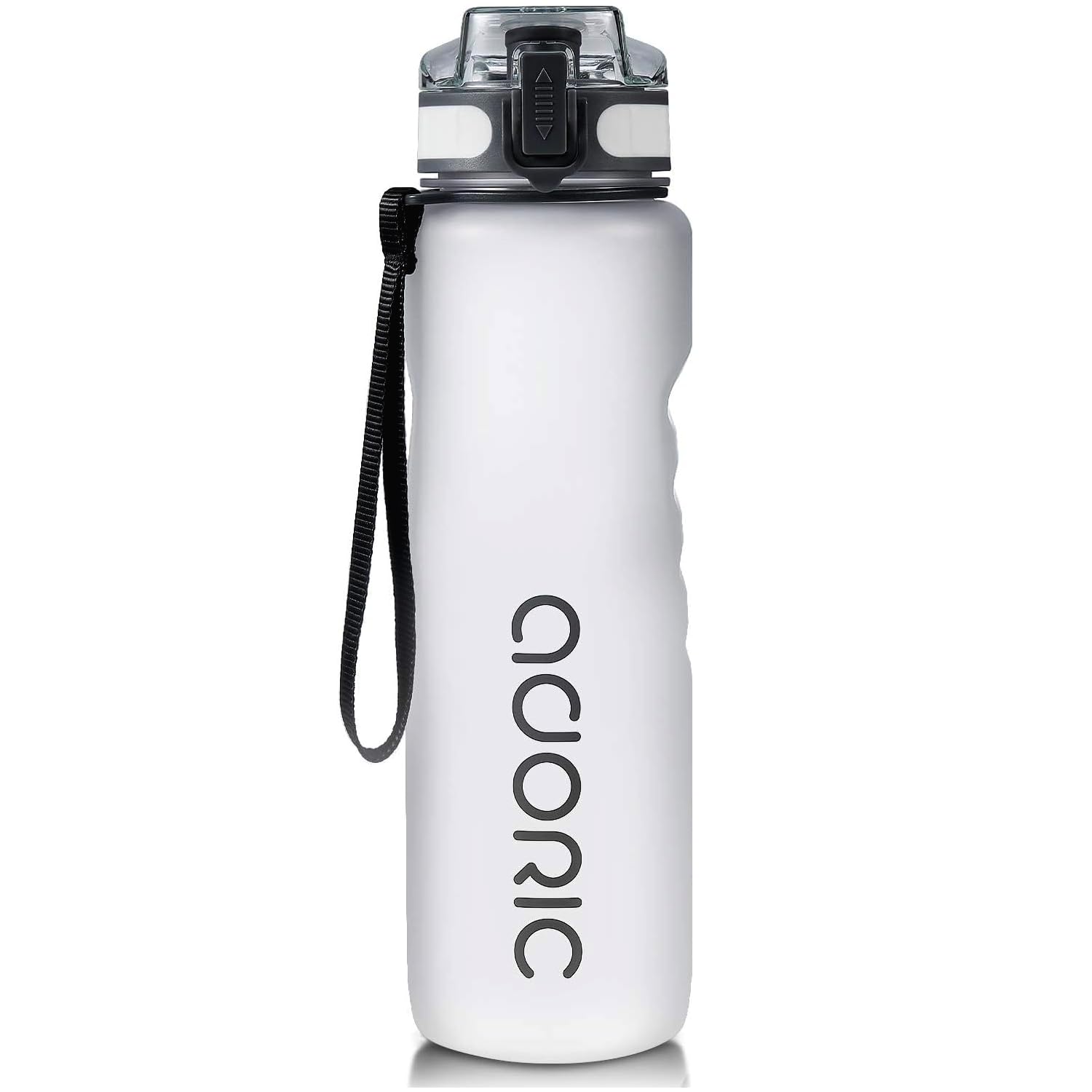 ADORIC Sports Water Bottle 1L, BPA Free Tritan Leak Proof Gym Bottle, Ice