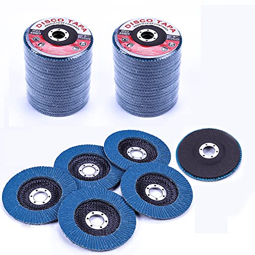 Up To 40% OFF Nisorpa Flap Discs 40 Grit, 50 Pack Zirconia Oxide Sanding Discs, Industrial Abrasive Flapper Wheels For Wood Metal Stainless Steel Polishing