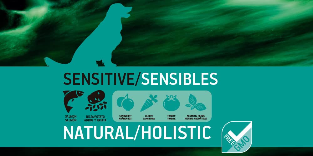 Nature Dogs by Satisfaction - Pienso para Perros Sensibles - Perros con Alergias e Intolerancias Alimentarias - Natural con Proteína Deshidratada de Salmón - Saco de 12 Kg