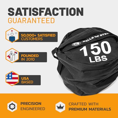 Image of Strongman Sandbag for Working Out [Bells of Steel] Fitness Sand Bag Sacks, Commercial and Home Gym Sand Bags for Weight Training with Handles for Workout