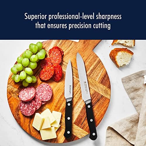 HENCKELS Solution Razor-Sharp 4-inch Compact Chef Knife, German Engineered Informed by 100+ Years of Mastery, Black/Stainless Steel - 3
