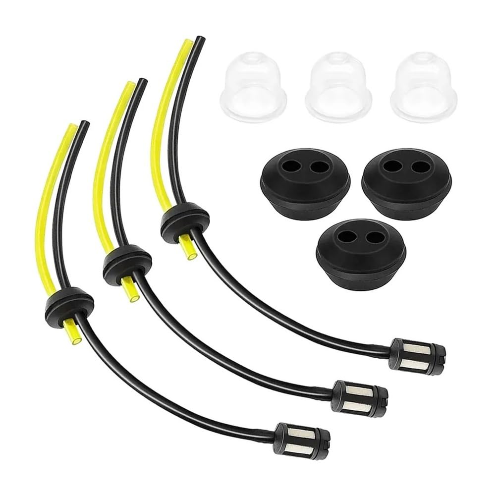 Kit de línea de Combustible, Juego de 9 Piezas con Juntas de mangueras de Combustible e imprimadores Aptos for desbrozadoras y cortacésped