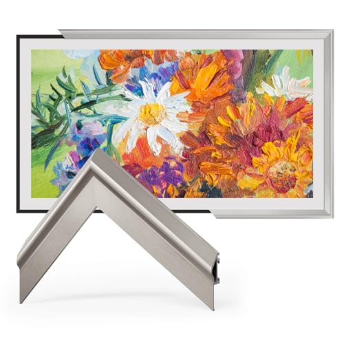 VueFrame TV Frames 55” Deco Alloy Bezel Only for Samsung The Frame TVs, Modern & Minimalist Styles from TV to Art, Interchangeable Bezels for Home Decor, Easy Installation (Fits 2021-2025 Frame TVs)