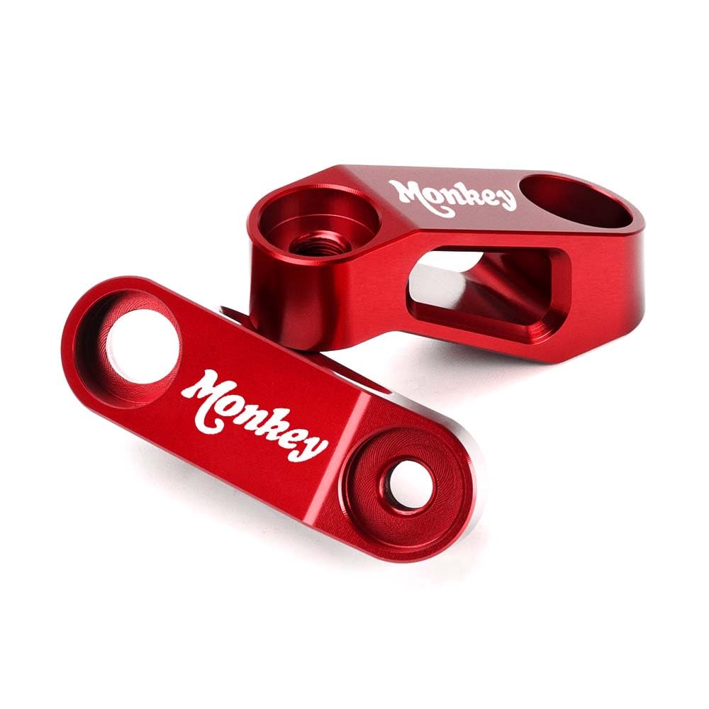 Modeer Kompatybilny z Honda Monkey 125 / Z125 Każdego Roku Lusterko Wsteczne Motocyklowe Wzmacniacz Riser Monkey125 Akcesoria (Czerwony)