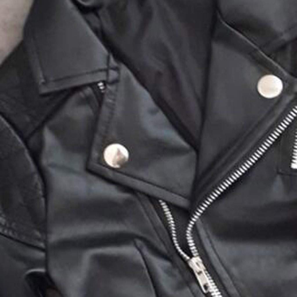 Lingery Toddler Baby Boy Girl Motorcycle Faux Leather Jackets Coat Winter Outwear for 1-8Y (12-18 Months, Black B)