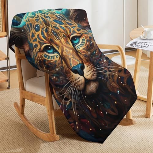Couverture léopard chaude et moelleuse en flanelle pour canapé tout confort - 8