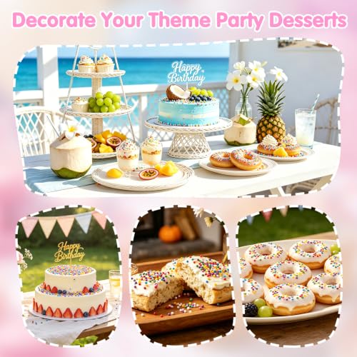 Image of Edible Rainbow Nonpareils Sprinkles,Multicolor Tiny Sugar Pearls Food Grade Decorations Toppings for DIY Baking Cakes Cupcakes Cookies Donuts Ice Cream,Birthday Baby Shower,Pride Festival,Wedding,Holiday Themed Party Dessert Supplies