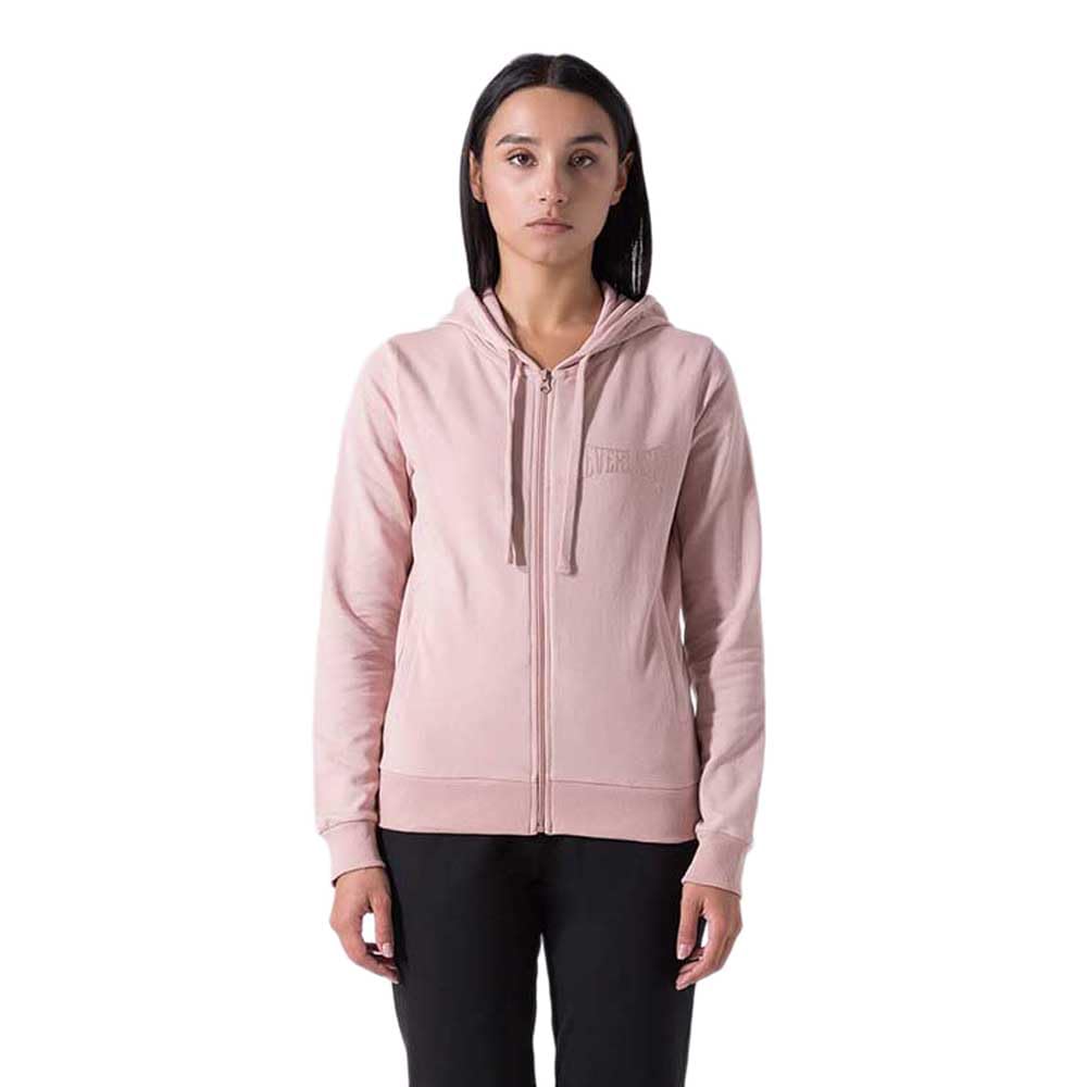 Everlast tuta da ginnastica per donna completo sportivo in cotone felpato set per sport e tempo libero o palestra (IT, Testo, S, Regular, Regular, Rosa/Nero cappuccio)