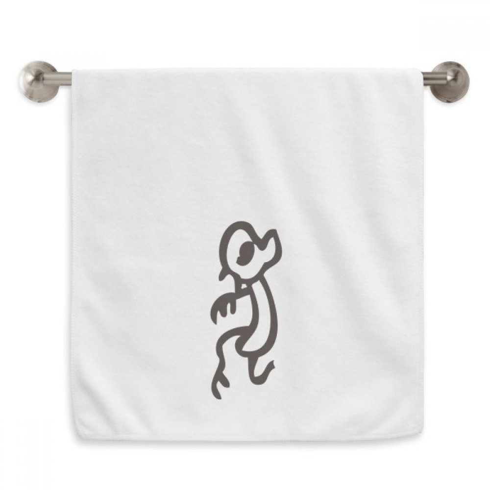 Serviette Signe Chinois Singe Idée Cadeau Zodiaque Blanche 13X29