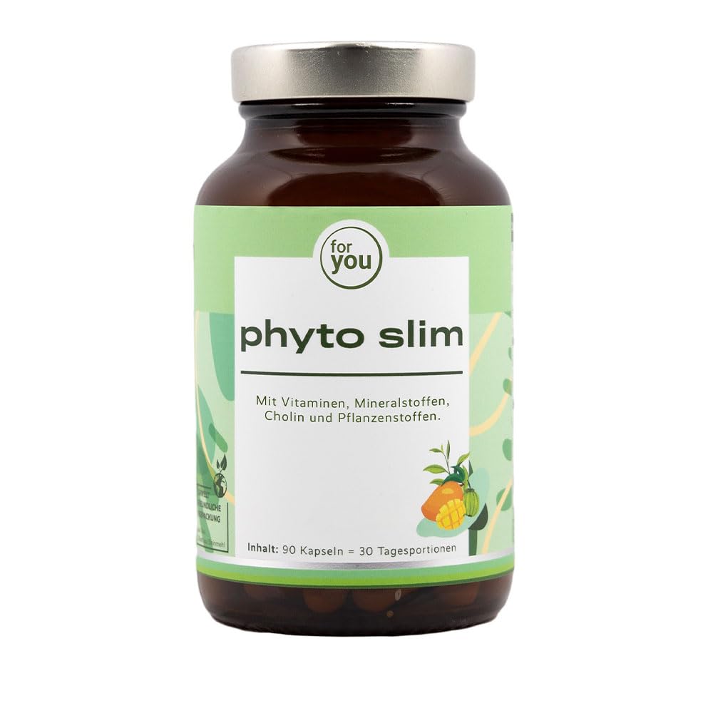for you phyto slim 90 Kapseln - Hohe Bioverfügbarkeit - Mit hochwertigen Pflanzenstoffen: Buchweizenkeimpulver, afrikanischer Mango-Extrakt, Grüntee-Extrakt, grüner Kaffeebohnen-Extrakt