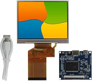 3.5 Inch 320x240 DIY Portable LCD Monitor Screen with Mini-HDMI Driver Board – Compatible with Raspberry/Orange Pi, PC Secondary Display, Gaming Consoles, Microscopes