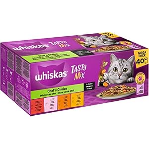 Whiskas Whit Tasty Mix 1+ naar keuze van de chef in saus (40X85G)