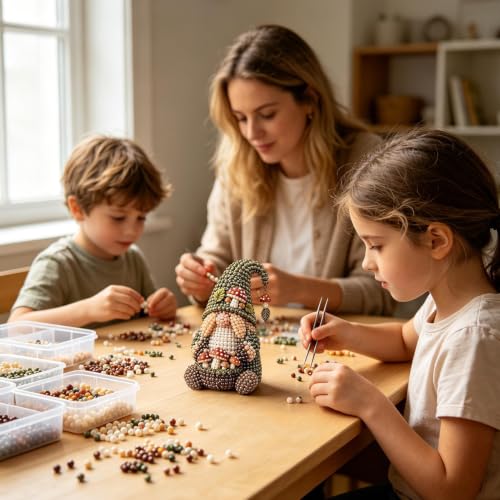 Kit de construcción de cuentas 3D con materiales completos para manualidades en casa 2