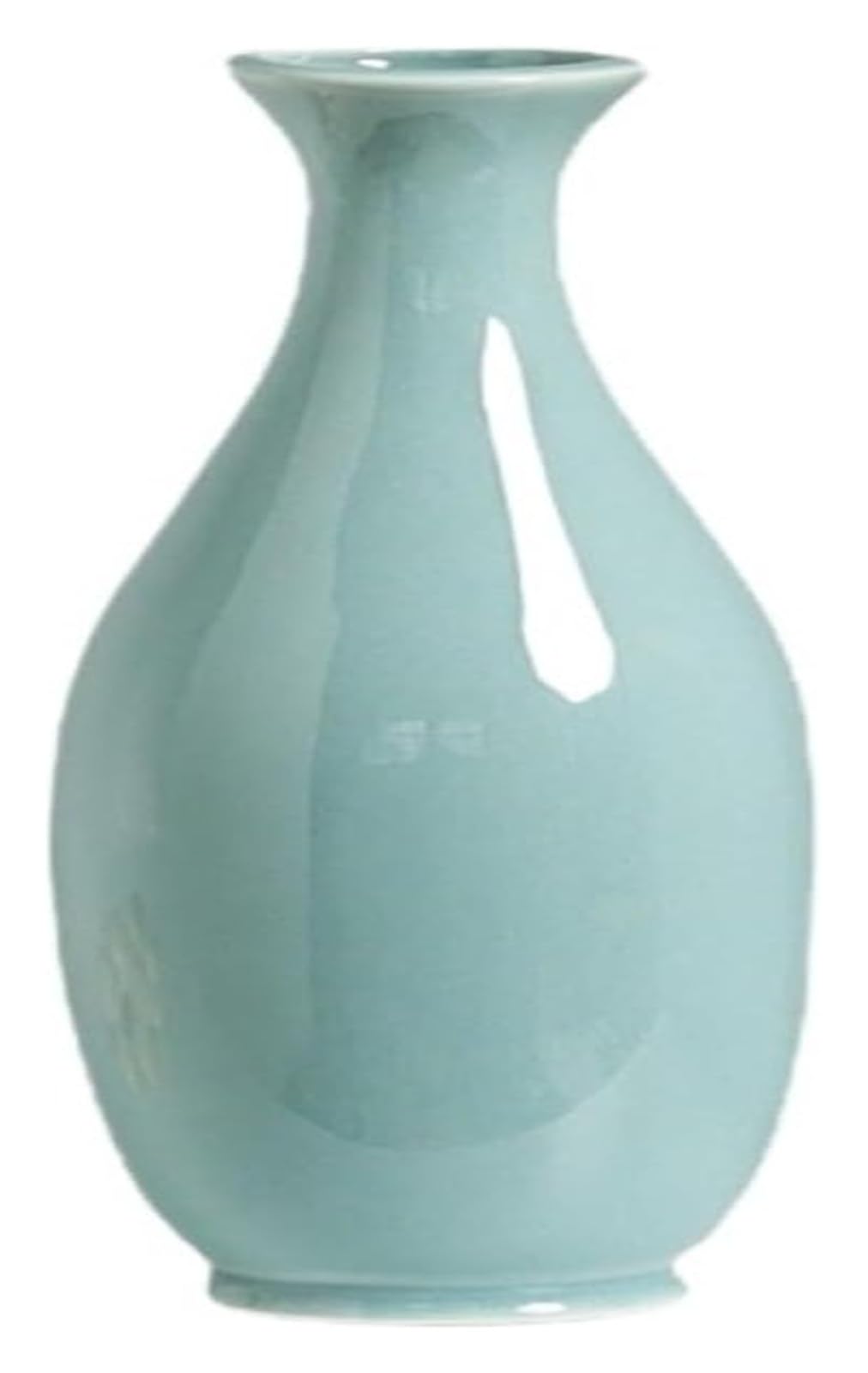 Bzgpmfud Bule Vase Desktop Flower Glass Ceramic Aromatherapy Bottle Creative Mini Ceramic Small Ornaments Decorative Hydroponic Flowers Vase(Green)-Blue-A(Bule)