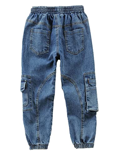 Boys Jeans Cargo Pants Kids Denim Pants Elasticated Waist Cargo Joggers2