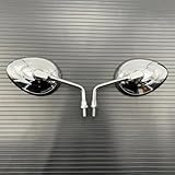 XWDPDNHHD Espejos retrovisores Laterales Espejos De Motocicleta, Espejos Retrovisores para Chief Chieftain Scout Roadmaster Motocicleta 10MM Espejos Retrovisores Laterales Cromados Giratorios(Cromo)