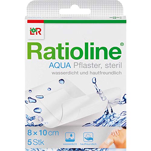 Lohmann&Rauscher Ratioline Aqua Plus Shower Plaster, 8 x 10 cm, Sterile, Pack of 5