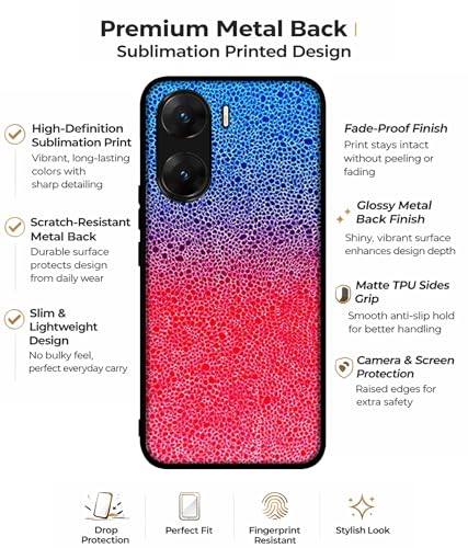 Image of Bubbles Design Premium 2D Printed Metal Back Case Cover for Vivo V29E 5G