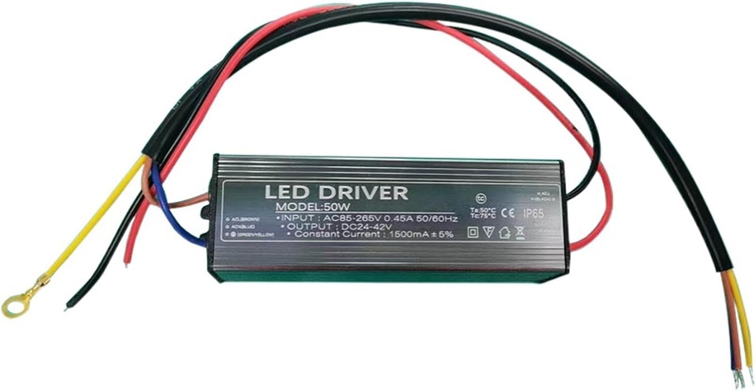 3-50W floodlight high-P Flicker-Free Three-core Wire 20W Waterproof Power Supply IP65 Integrated floodlight Power Supply(50WhighPNostrobe900MA)