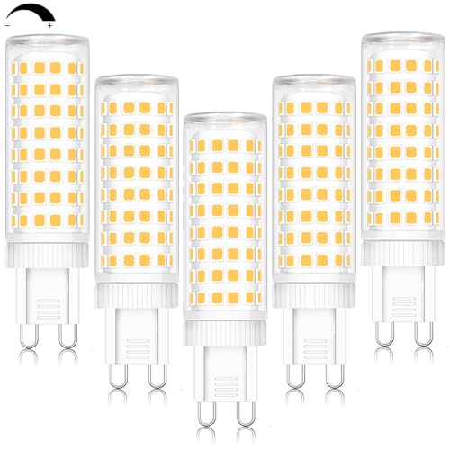 ZYGODLUK Regolabile G9 Lampadine Led 10W, G9 Bianco Naturale 4000K 10W Equivalente 100W Lampada Alogena, AC 220-240V, 100 LEDS Angolo a fascio 360 °, Nessun Sfarfallio Lampadina Led, 5 Pezzi