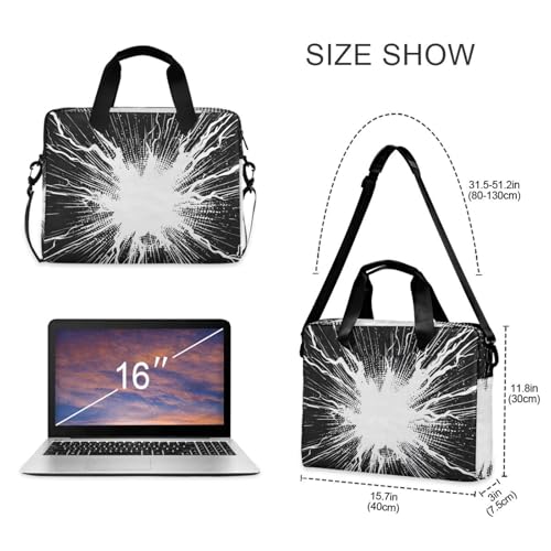 Maletín negro y blanco para laptop ALAZA 13-15.6 pulgadas miniatura 4