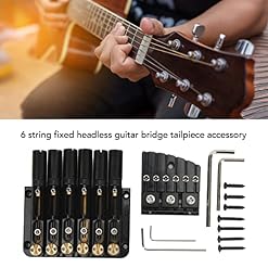 Pont de Guitare, Noir Fixe 6 Cordes Pont de Guitare sans Tête Cordier Selle à Rouleau avec Clé à Vis Selle Pont de… - Les Beatles, Paul McCartney, John Lennon, RIngo Starr, George Harrison Pont de Guitare, Noir Fixe 6 Cordes Pont de Guitare sans Tête Cordier Selle à Rouleau avec Clé à Vis Selle Pont de… – Image 2