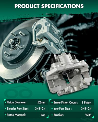 Image of SCITOO Rear Right Brake Caliper With Bracket 18B4830 Compatible For Ford For Expedition 2003-2006,For Lincoln For Navigator 2003-2006