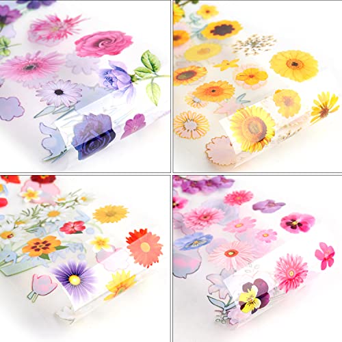Tyuimhx TYUIMHX-345 Colorful Flowers Nail Foil Transfer Stickers Sun Flower Nail Art Foil Decals Rose Tulip Nail Sticker Floral Supplies thumb #3
