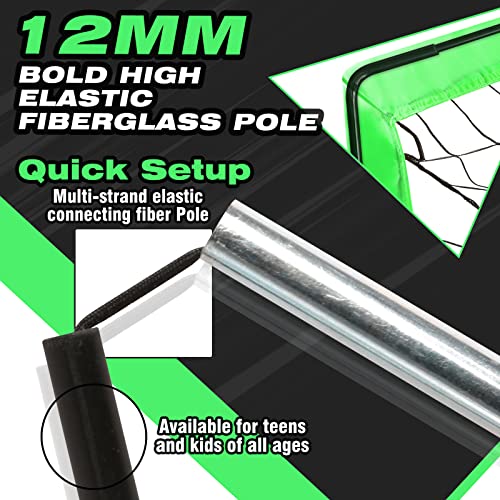 Kunup Portable Kid Soccer Goal Net 9X5Ft Large Folding Soccer Goal Net For Backyard With Carrying Bag For Youth And Adult #TOP2