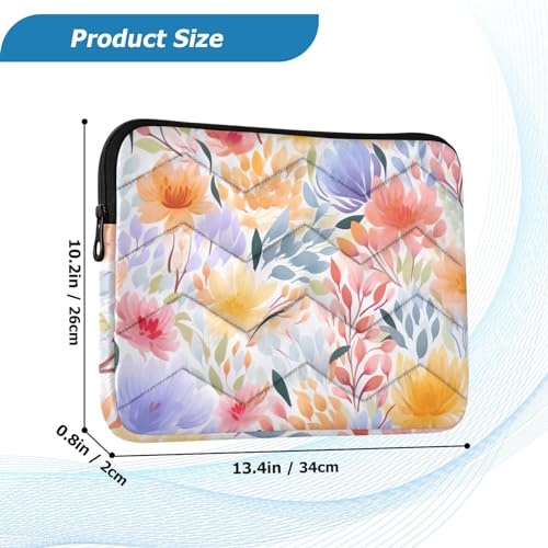 Funda para portátil 13-14 pulgadas con diseño floral colorido miniatura 3