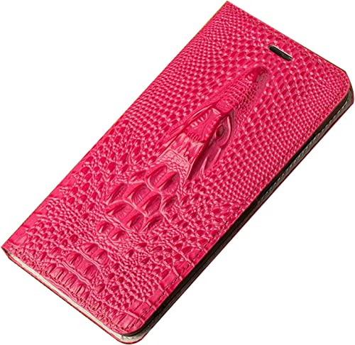 Étui pour iPhone 14 rose protection intégrale en cuir véritable