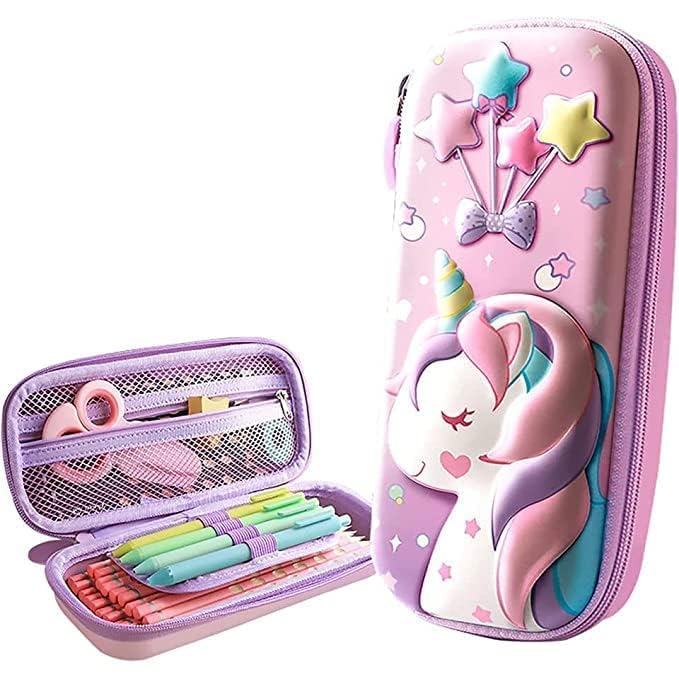 CLUBX Unicorn Pencil Case, Cute Large Capacity Pen Box for Girls, 3D EVA Stationery Bag Pink Pencil Pouch Organizer (Unicorn Style Pouch) (B0D1KMYF5X) Amazon Price History, Amazon Price Tracker