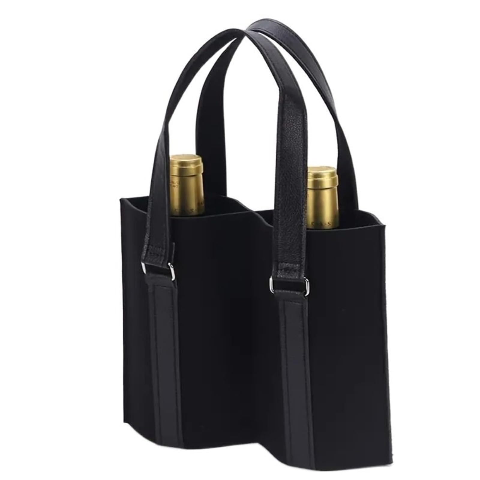 1 Borsa con Manico | Design leggero in feltro for picnic, barbecue o spiaggia(Blackdouble)