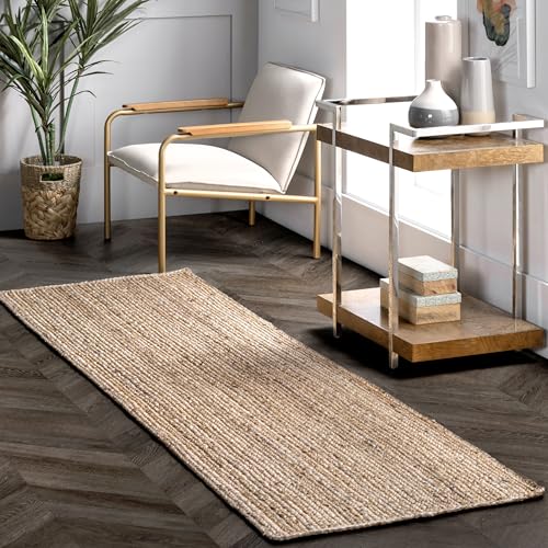 nuLOOM 2x10 Rigo Jute Hand Woven Area Rug, Natural...