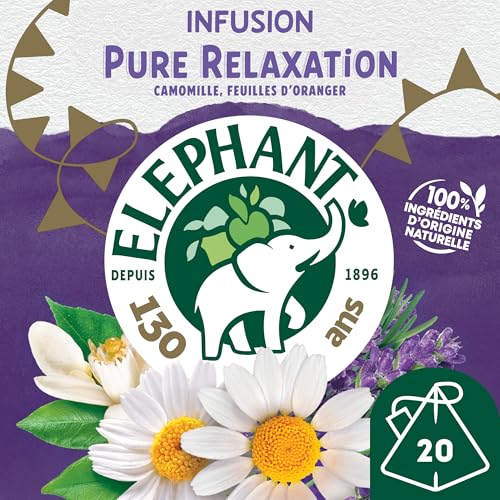 Infusion Camomille Feuilles D'oranger Lavande Relaxation Elephant La Boite De 25 Sachets - vue 10