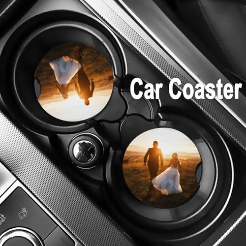 Posavasos personalizados para coche en corcho rojo miniatura 5