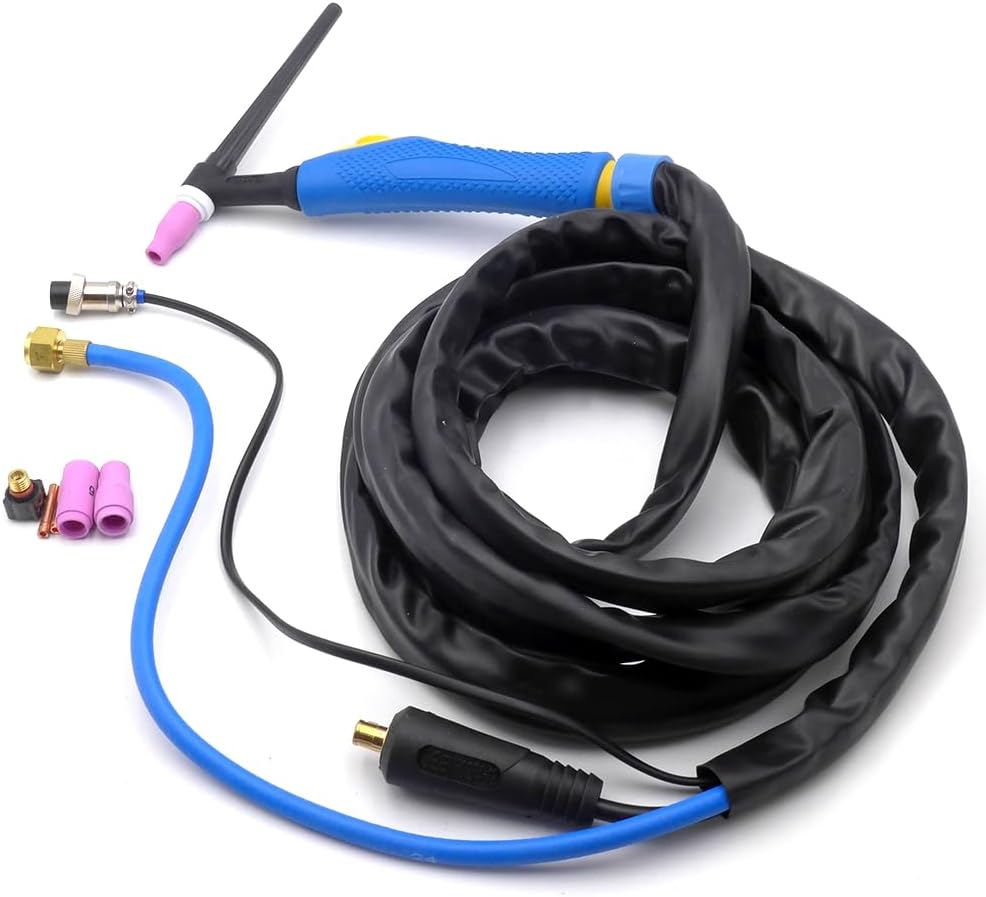 Air Cooled Argon WP9 WP-9 Tig Welding Torch Blue Head Gas And Power Separate 4 Meters