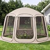 VEVOR Carpa Plegable con Mosquitera, Beige