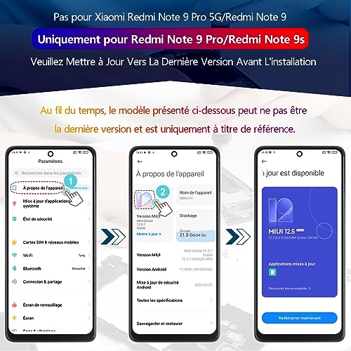 Écran LCD complet Redmi Note 9 Pro bloc tactile assemblé - 4