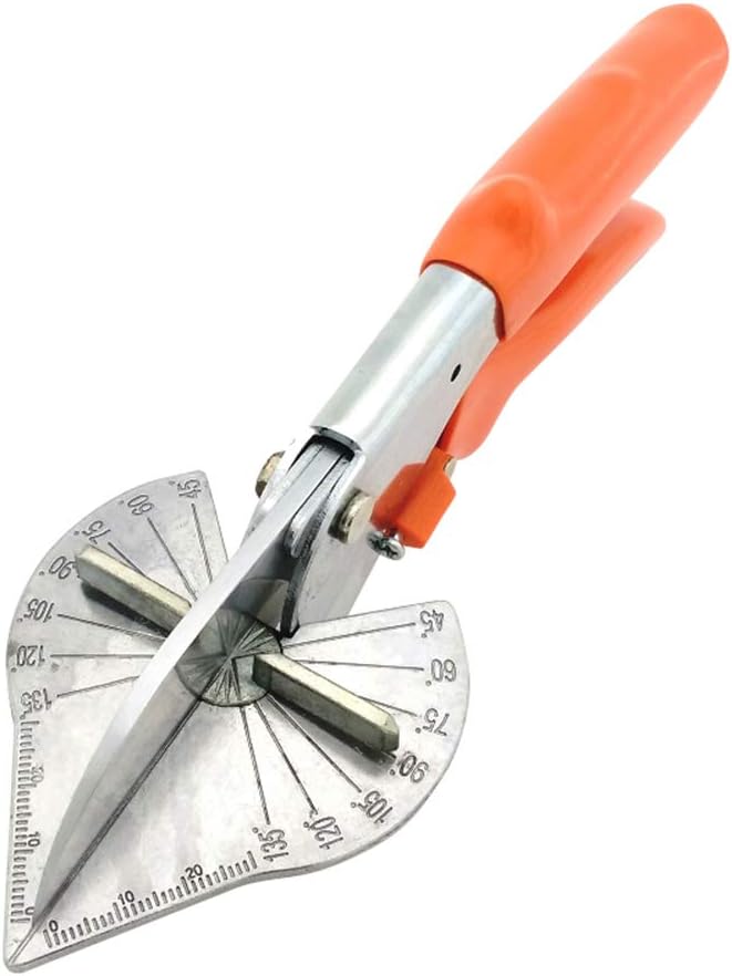 MAyouth Multi Angle Miter Shear Cutter Hand Tools,45-135 Degree Angle Scissors Adjustable Trunking Shear Wood Miter Moulding Cutting Tool