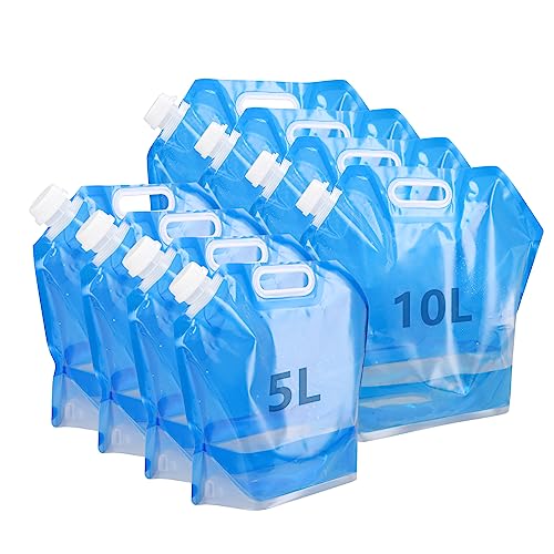 Pack Bidons d'Eau Pliables 4x5L + 4x10L