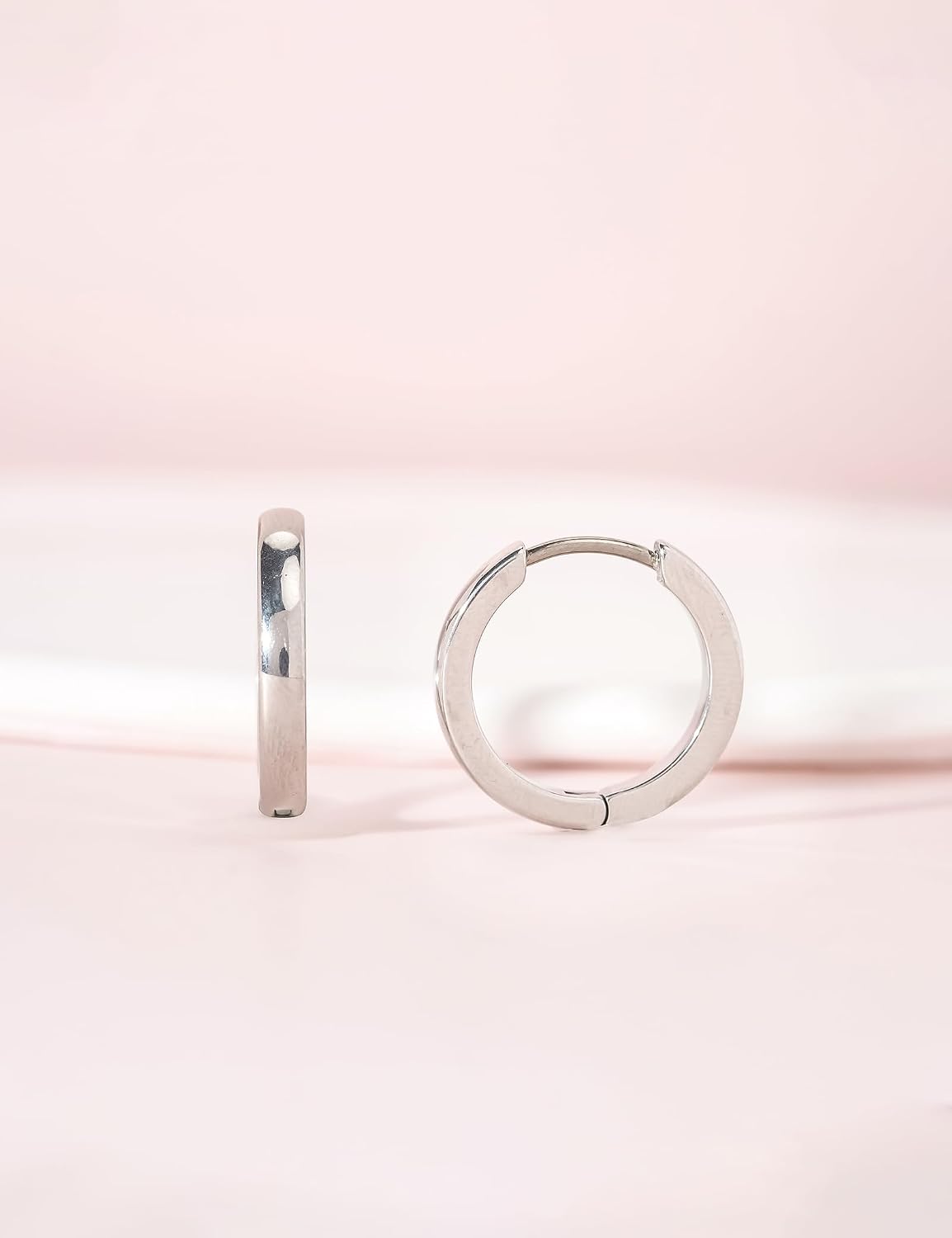 Limerencia G23 Pure Titanium Hypoallergenic Huggie Hoop Earrings for Women Sensitive Ears