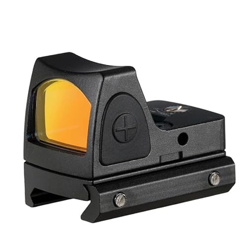 Keschi Mini RMR Red Dot Sight Collimator Rifle Reflex Sight Airsoft Hunting (Black)
