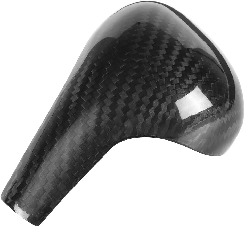 Acouto Gear Shift knob for -Carbon Fiber Car Gear Shift Knob Cover Trim for A6L A4L