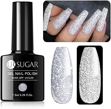 UR SUGAR Colour Changing Gel Nail Polish Set, 6 Colours Thermal Mood Changing Temperature Change Gel Polish Rainbow Colour Pink Purple Blue Soak Off Gel Polish Home DIY Manicure Gift Box For Women