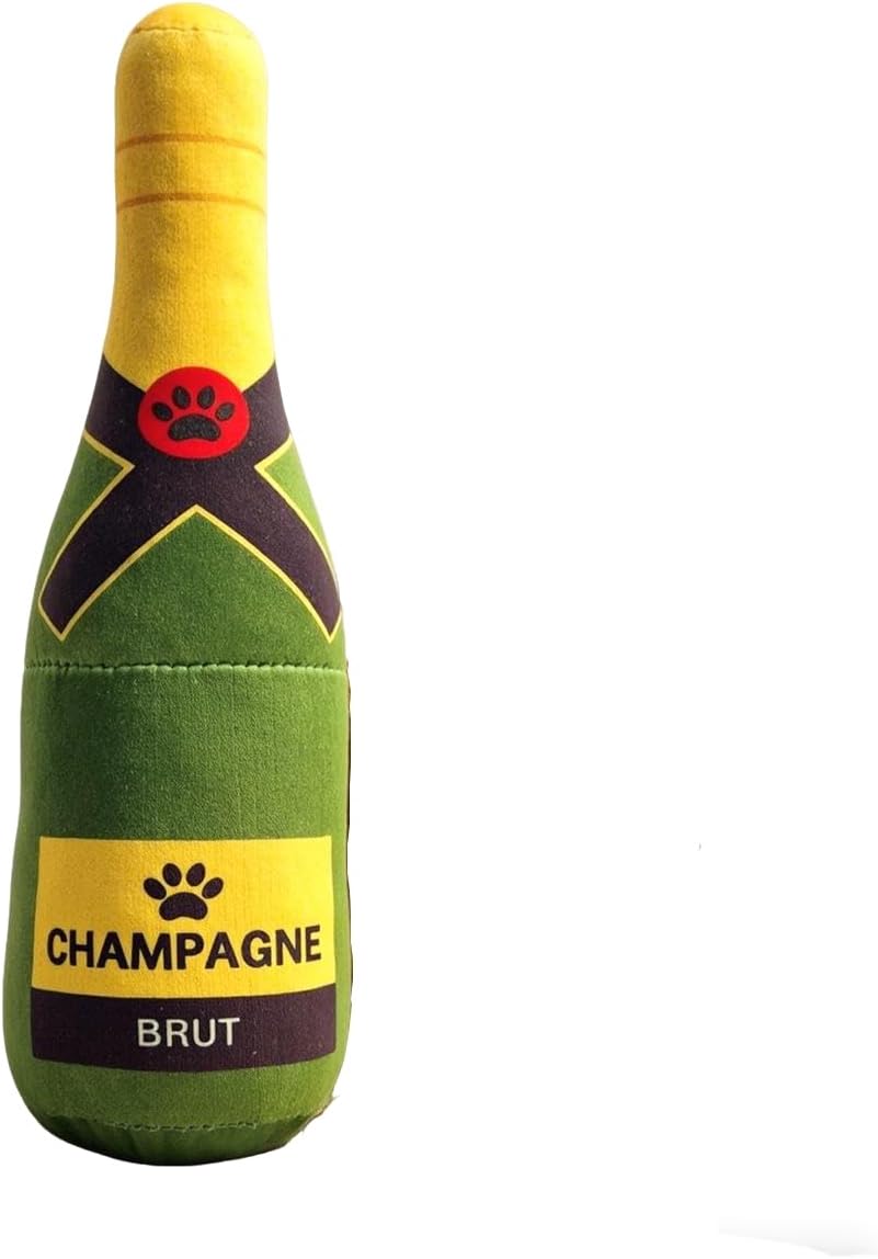 Juguete para Perro con Chirriador, Forma de Botella de Champán