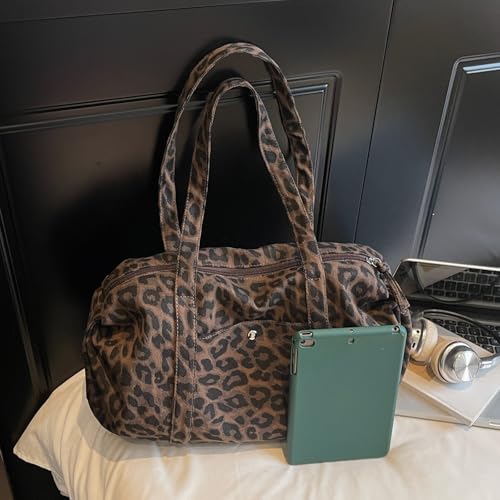 Sac à bandoulière léopard en nylon pour femmes et filles avec fermeture éclair pratique - 6